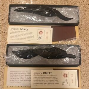 Graphite Object Leaf Sculptures